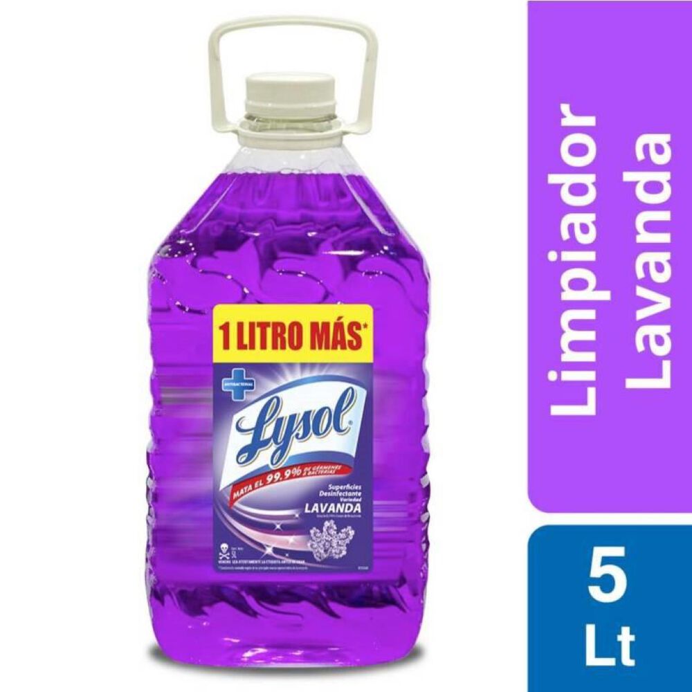 Limpiador Líquido Desinfectante Lavanda 5lts Lysol image number 0.0